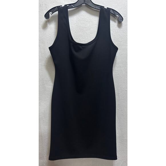 VTG Noble U 90 Blk Lace Up Bodycon Short Dress M KPOP Rave Gothic Grunge Rocker - Picture 5 of 6